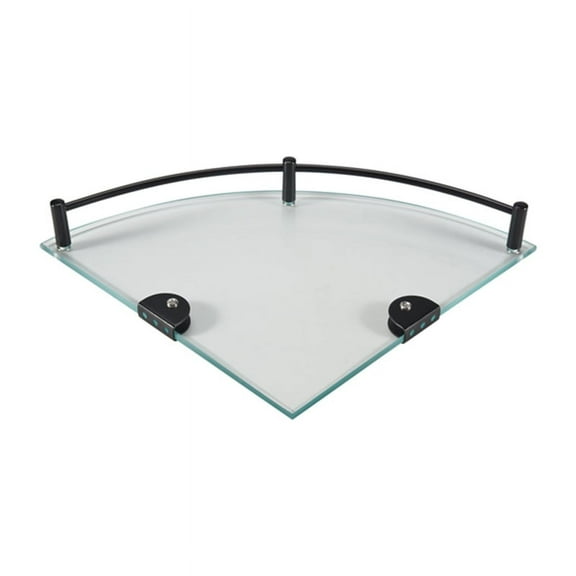 Bathroom Shelves, Bathroom Glass Corner Shelf Wall Mounted ,Tempered Glass Shelf for Storing Shower Gel/Soap-A