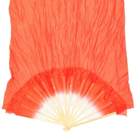 

Lengthened Silk Belly Dance Fan Long Silk Yangko Fan Dance Silk Fan Prop