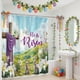 thumbnail image 5 of Cortina de Baño de Pascua, Sin Taladros, con 12 Ganchos, 5 of 6