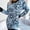 Blue, variant on Lilgiuy Women's Winter Casual Printed Long Sleeve Round Neck Knitted Dress for Boots Sandals Sneakers