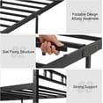 thumbnail image 6 of VECELO Full Size Metal Bed Frame with PU Leather Upholstered Headboard, Modern Platform Bed with Metal Slats, No Box Spring Needed, Brown, 6 of 8