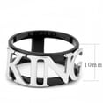 thumbnail image 2 of Luxe Jewelry Designs Women's Two Tone Ion Plated Black Stainless Steel "KING" Ring - Size 9 (Pack of, 2 of 4