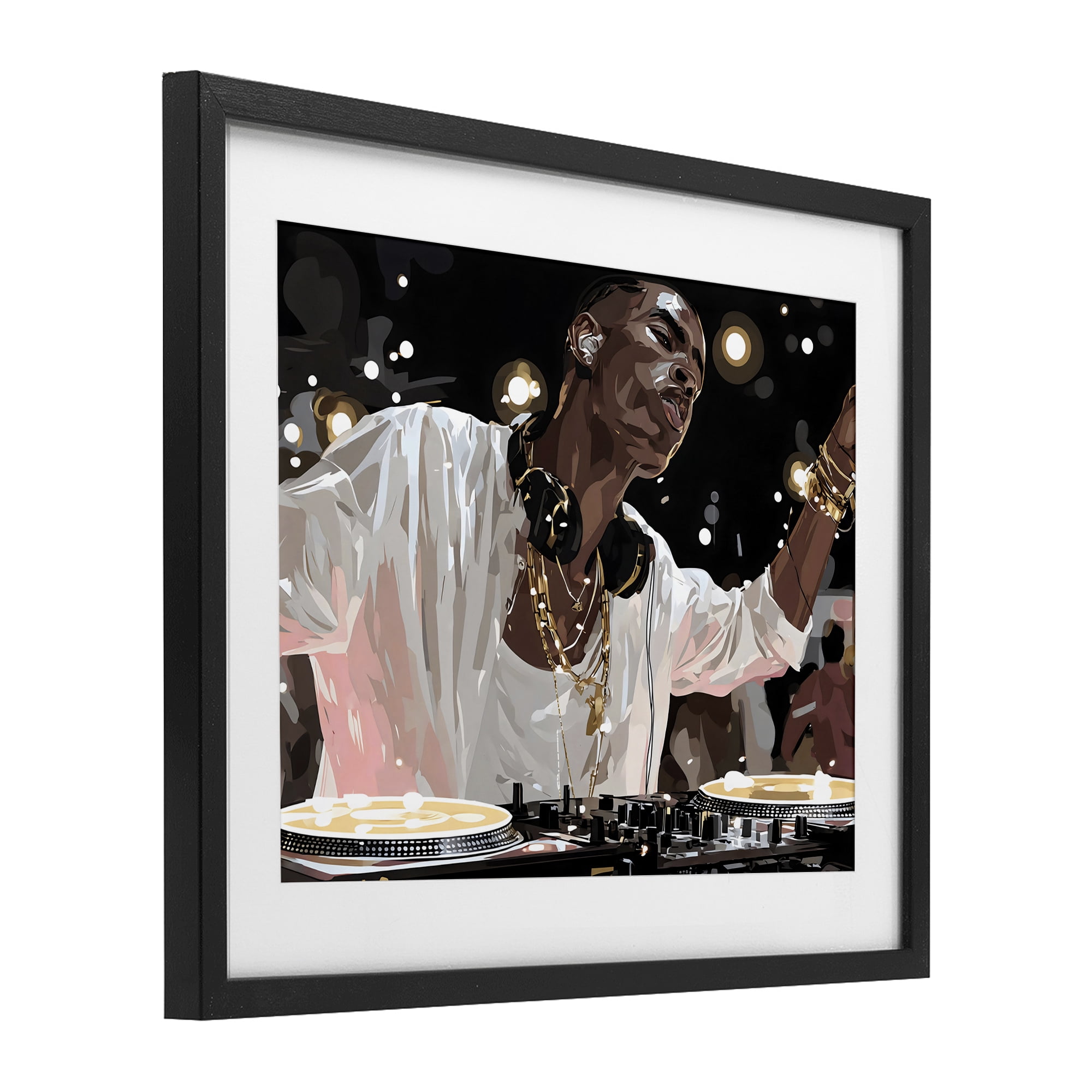 Stupell Industries Music In His Soul Black Framed Print Under Glass, design by Franklyn Gregory