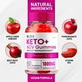 thumbnail image 6 of (2 Pack) Bliss Keto ACV Gummies Advanced Weight Loss, Bliss Keto Gummies, Keto+ ACV Apple Cider Vinegar Folate Vitamin Supplement, Blissketo Keto+ACV 1000MG Folic Acid (120 Gummies), 6 of 7