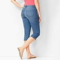 thumbnail image 3 of Women's Flattering High Waist Cropped Jeans, Stretch Slim Fit Denim Pants with Tummy Control & Casual Chic Style,Dark Blue 3XL, 3 of 5