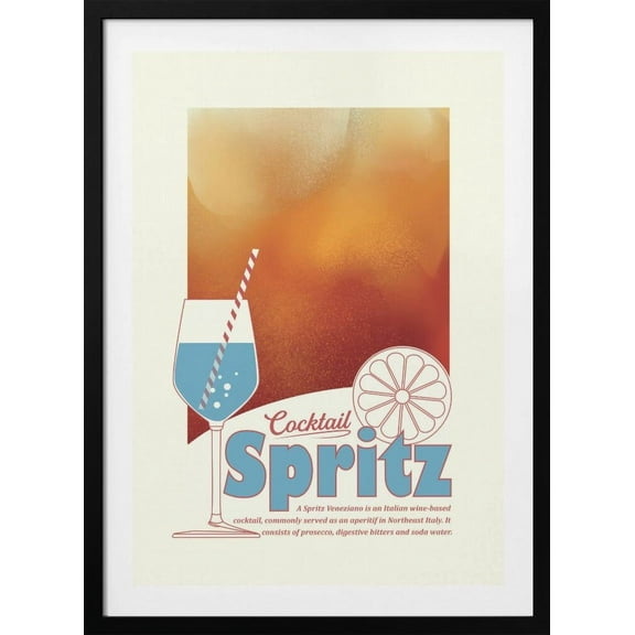 Aperol Spritz print Framed Art Modern Wall Decor