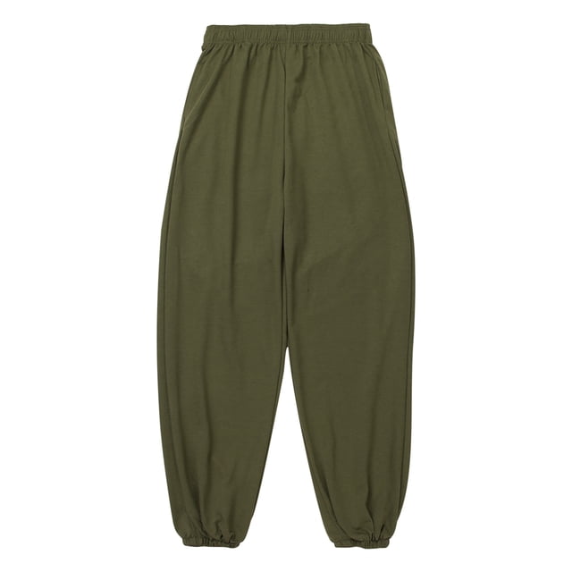 New Women Casual Solid Color Sport Pants Elastic Waist Ankle Cuff Loose Sweatpants