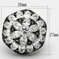thumbnail image 2 of no plating Stainless Steel Ring AAA GRD CZ Clear TK1016 for Women Style High, 2 of 4