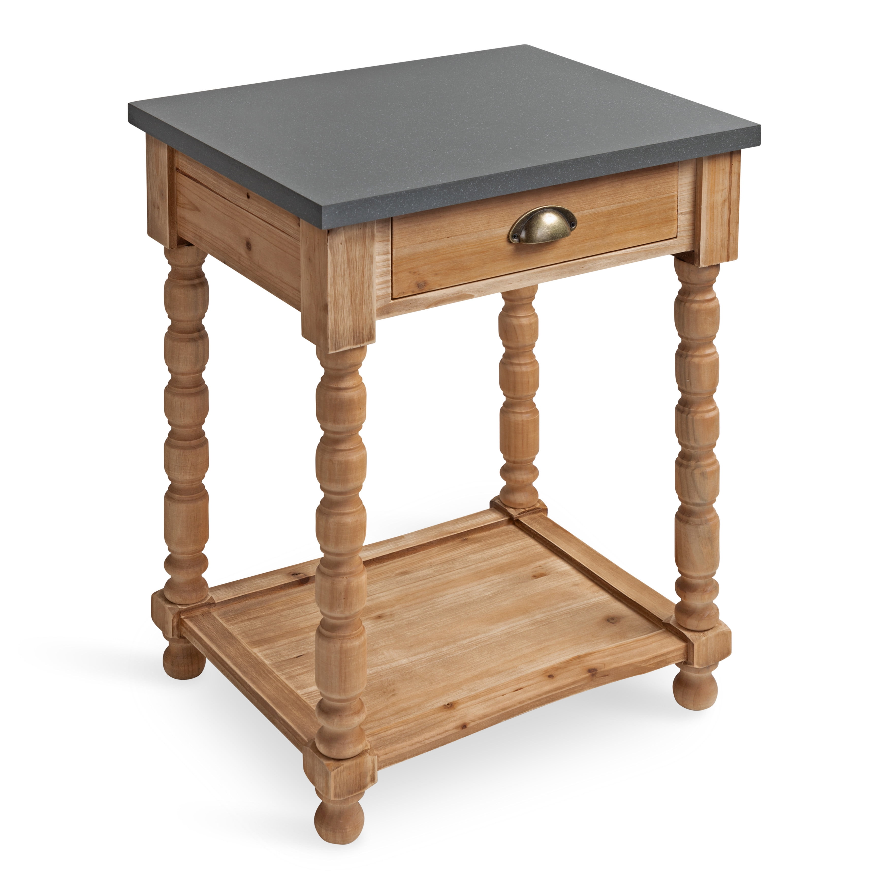 Kate And Laurel Rutledge Farmhouse Side Table 20 X 16 X 26 Rustic Brown Modern End Table For Storage And Display Walmart Com Walmart Com