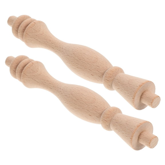 Hemoton 2pcs Wooden Baluster Spindles for Staircase and Furniture Unpainted Roman Column Post for Crafts Wood Spindles for Deck and Indoor Stairs