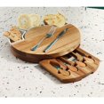 thumbnail image 3 of yuksok Unique Bamboo Cheese Board Platter and Set Cutting with Hidden Slid-Out Drawer white, 3 of 7