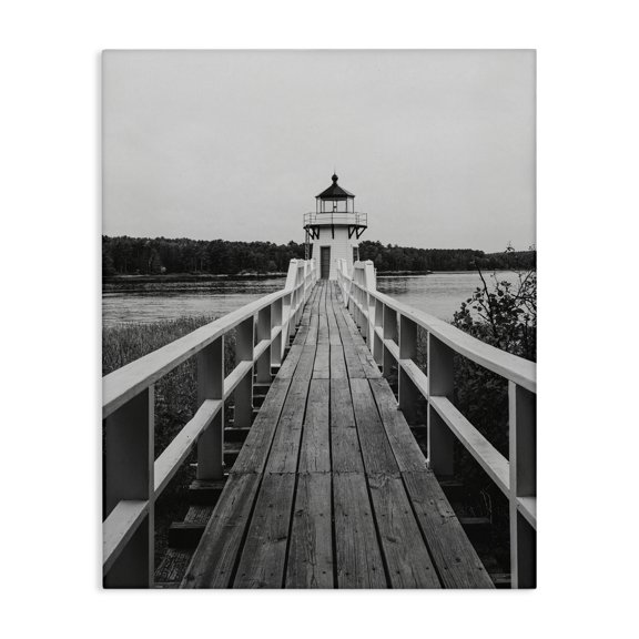 Stupell Industries Coastal Rustic Lighthouse Photography Canvas Art, 24 x 30, by Daniel Sproul