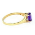 thumbnail image 4 of Galaxy Gold 18K Yellow Gold Ring with Genuine Natural Diamonds and Purple Amethyst (8), 4 of 6