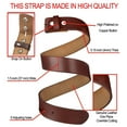 thumbnail image 6 of Falari Replacement Genuine Leather Belt Strap Without Buckle Snap on Strap 1.5" Wide 8005, 6 of 6