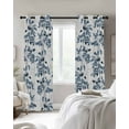 thumbnail image 3 of Fsddascl Blue Botanical Blackout Curtains for Bedroom/Living Room, Thermal Insulated Kitchen Curtains, Vintage Nature Flower Floral Grommet Darkening Window Treatment Drapes 42"x84"x2, 3 of 8