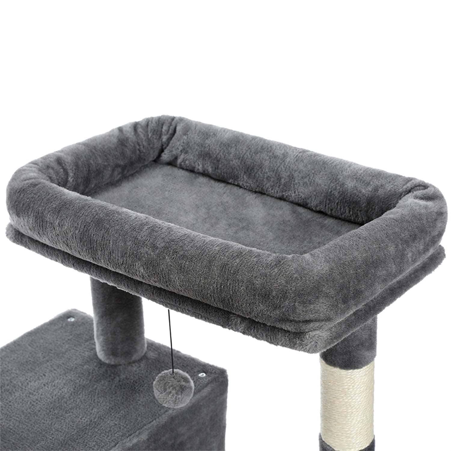Pefilos 56" Cat Tree for Indoor Cats Cat Condos for Adult Cats with Padded Plush Perch and Cozy Basket Cat Tower for Large Cats , Gray Pefilos 56" Cat Tree for Indoor Cats Cat Condos for Adult Cats with Padded Plush Perch and Cozy Basket Cat Tower for Large Cats , Gray