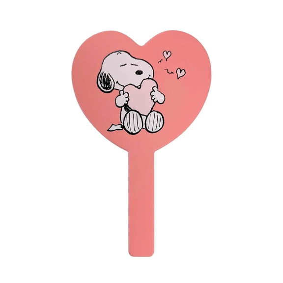 Impressions Vanity Peanuts SNOOPY Heart Handheld Makeup Mirror Featuring Cute SNOOPY Artwork