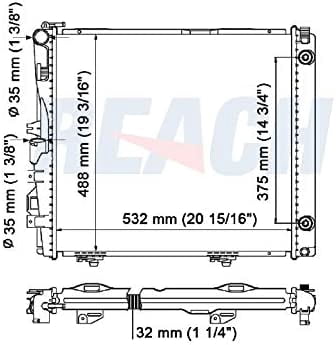 REACH 41-1453 Radiator for BRONCO 85-96/F-Series 85-97, Automotive Radiator Replacement Part