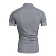 thumbnail image 4 of Camisa Hombre Manga Corta Corte Pegado Casual Camisas, 4 of 6