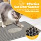 thumbnail image 2 of Alfombrilla de arena para gatos Powools, grande, 60 x 38 cm, impermeable, gris, 2 of 6
