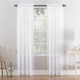 thumbnail image 1 of Mainstays Marjorie Sheer Voile Window Curtains Panel Pair, 1 of 6