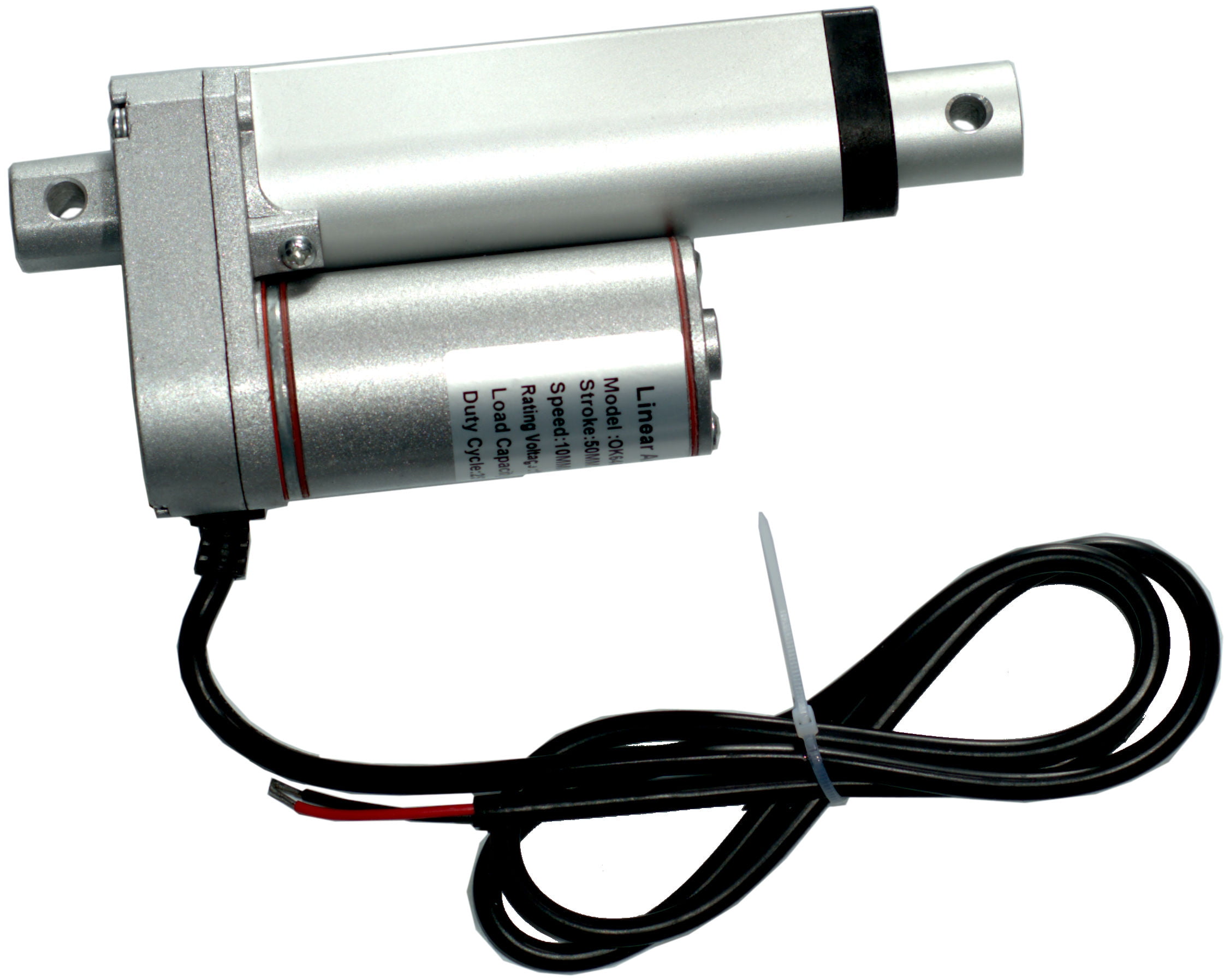 Heavy Duty 8 Linear Actuator with Brackets Stroke 200 Pound Max Lift 12 Volt DC