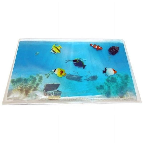 Skil-Care Gel Aquarium Pad with Floating Fish, 19” x 12”, Interactive Sensory Toy for Kids, Tactile Fidget Pad for Autism, Occupational Therapy, 912422