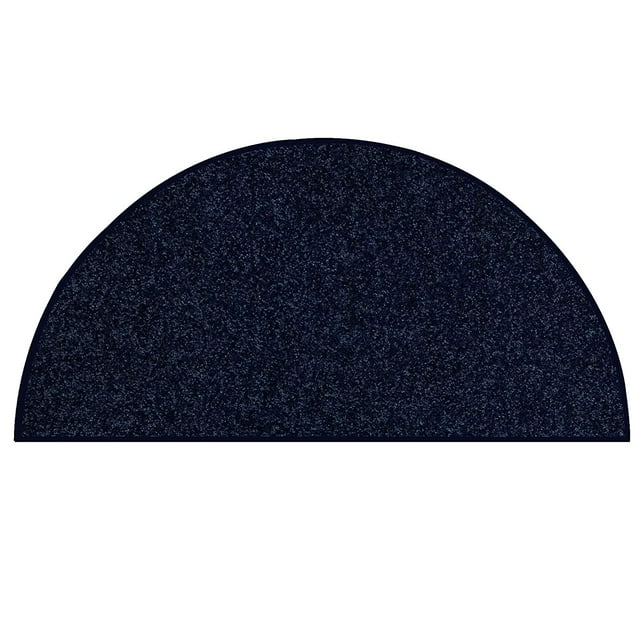 Ambiant Broadway Collection Kids Favourite Area Rugs Navy - 48" x 96" Half Round