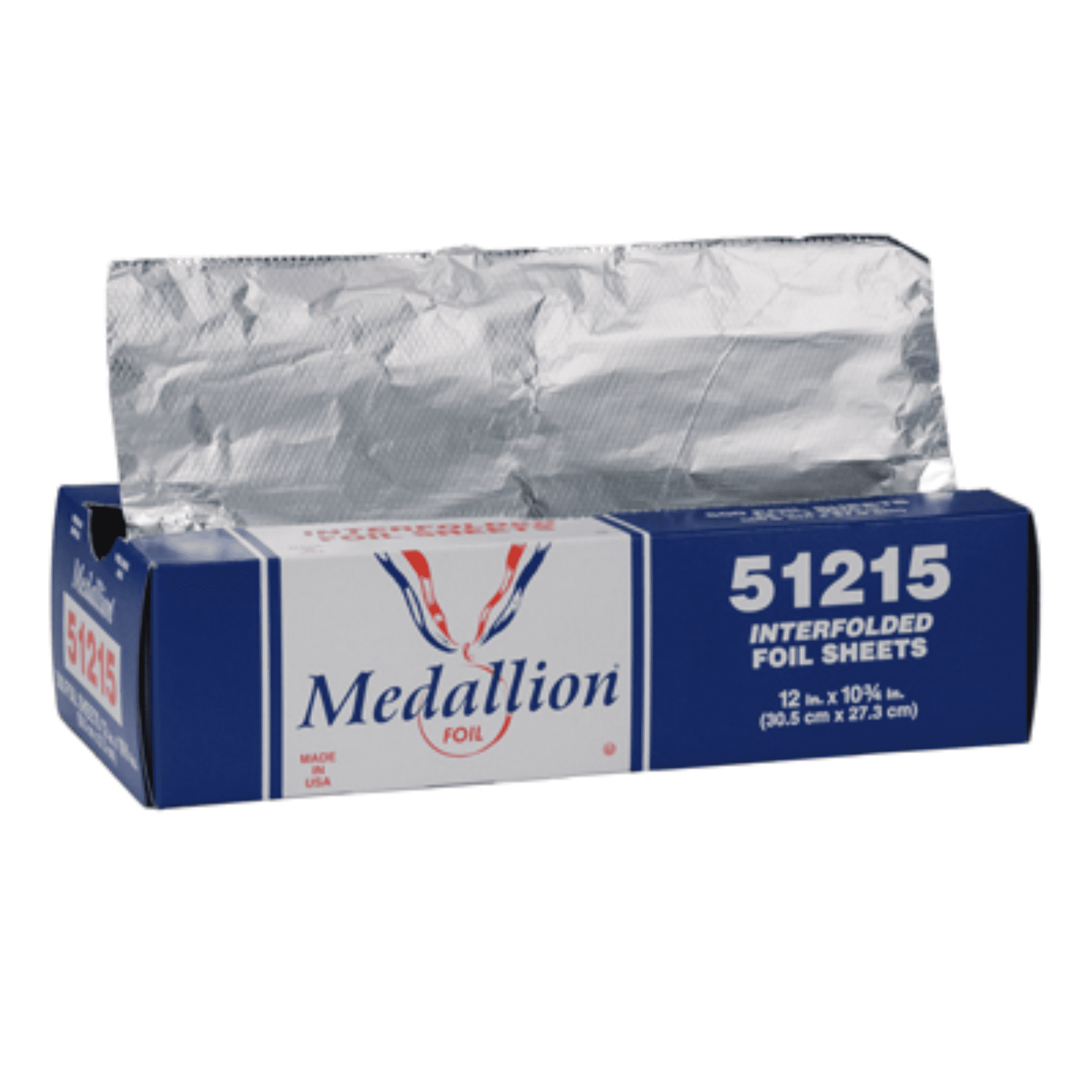 Medallion Interfolded Foil Sheets 12 x 10.75 (500 Precut Aluminum Foil Sheets) 1 Box HFA 51215