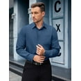 thumbnail image 4 of COOFANDY Mens Formal Business Shirt Wrinkle Free Dress Shirts Long Sleeve Button Down Shirt, 4 of 6