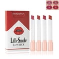 thumbnail image 1 of BEUKING Juego de 4 pintalabios mate de larga duración, no pegajoso, color nude, ligero, mini brillo de labios aterciopelado, estilo tubo de humo, tinte de labios, regalo para festivales (B), 1 of 5