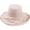 Beige, variant on Women Bucket Hat Super Wide Brim Fold Bucket Cap Beach Wedding Solid Color Floppy Fisherman Hat with Chin Strap