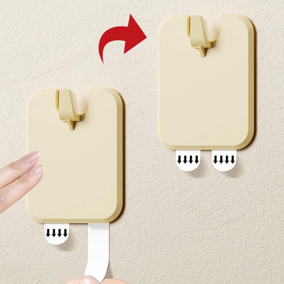 Nkmbld Wall Hooks for Hanging Heavy Duty, Hanging Painting Artifact No Drilling Nail Photo Frame Wall Hanging Hook Traceless Nail Wedding Photo Hangers, Beige