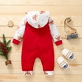 thumbnail image 5 of Douhoow Infant Christmas Romper Baby Boys Girls Festival Front Pocket Hooded Jumpsuit, 5 of 8