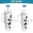 thumbnail image 3 of Ryvnso 40 oz Tumbler with Handle and Straw Insulated Stainless Steel Travel Mug with Lid Art Roses Flower, 3 of 9