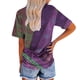 thumbnail image 3 of Blusa de Manga Corta Cuello Redondo Impreso Señoras Casual Top, Blusa Ligera de Poliéster para el Trabajo, la Fiesta Y Toda la Temporada de Uso Diario, 3 of 4