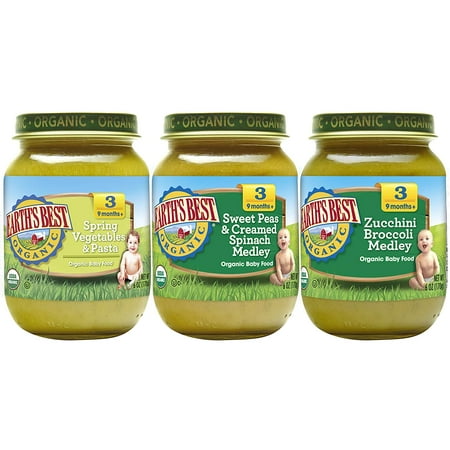 Earth's Best Organic Stage 3, Favorite Sides Variety Pack, 6 Ounce Jars (Pack of 12)