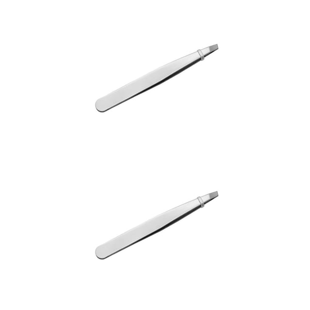Seitruly Pinzas para el cabello Espejo Material duradero con acabado mate Cómodo clip de ceja con punta inclinada para mujeres Depilación Punta inclinada 2Conjunto