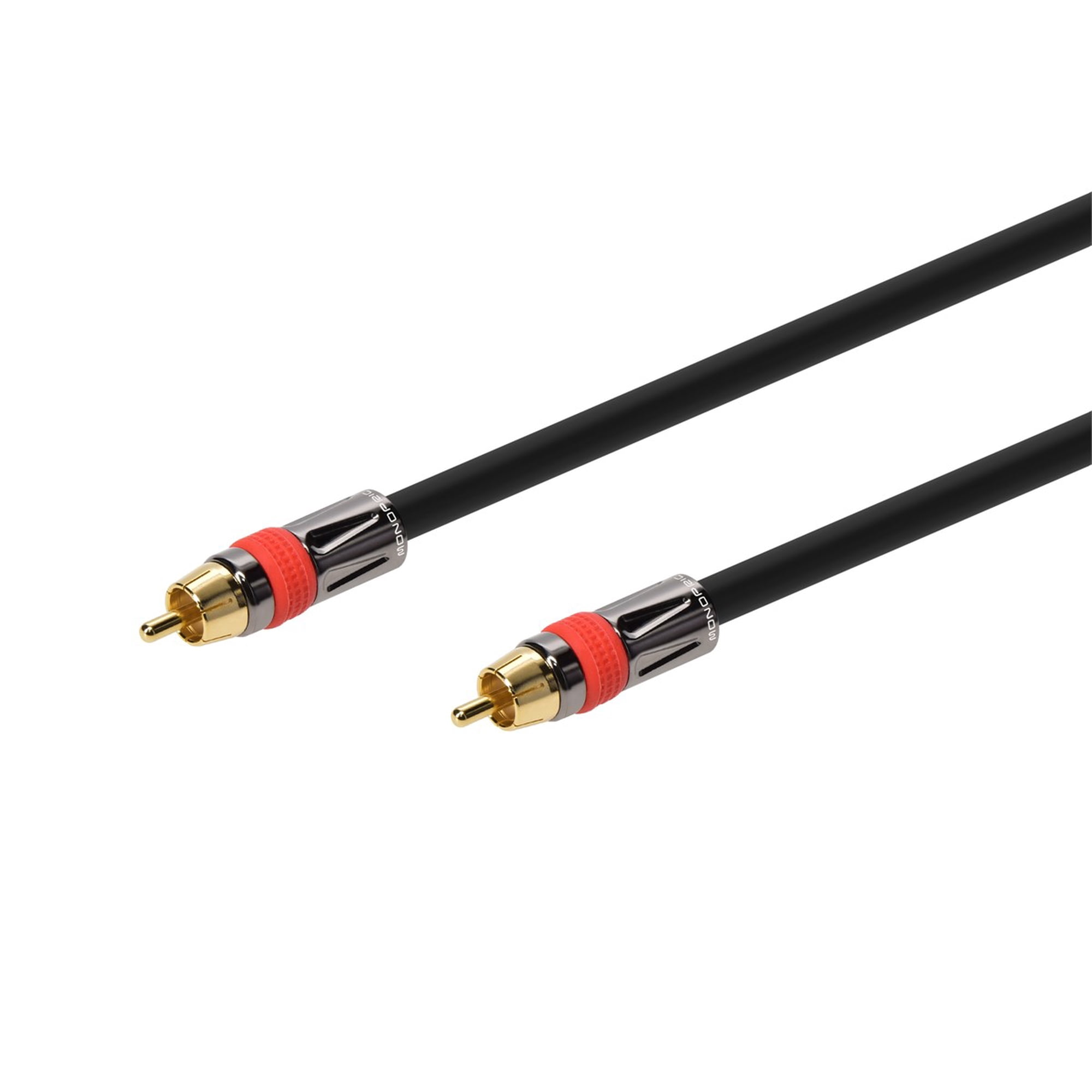 Monoprice Digital Coaxial Cable - 15 Feet - Black | High-quality Coaxial Audio/Video RCA CL2 Rated Cable - RG6/U 75ohm (for S/PDIF, Digital Coax, Subwoofer, and Composite Video)