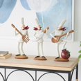 thumbnail image 3 of 14"H, 8"W White Polystone Chef Sculpture with Musical Instruments, by DecMode (3 Count), 3 of 14