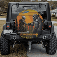 thumbnail image 2 of Lotusprinthandmade Funny Bigfoot Let's Mess With Humans Spare Tire Cover With Backup Camera Hole 6 Sizes (28 in.), bigfoot-themed spare cover, 2 of 7