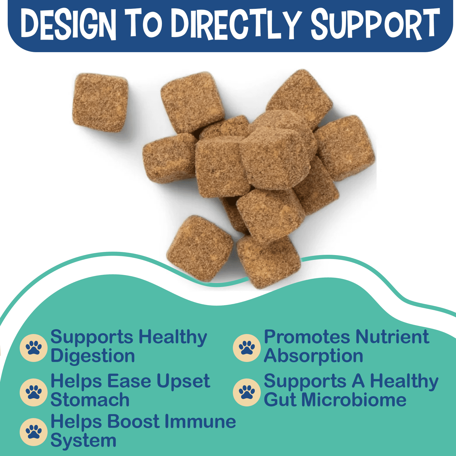 Replenish Probiotic and Digestive Enzyme Chews for Dogs - Dog Probiotics Digestive Supplement - Probiotics for Dogs Gut Health & Stomach Relief - 60 Soft Chews