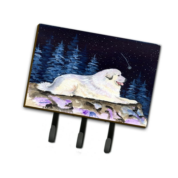 Carolines Treasures SS8438TH68 Starry Night Great Pyrenees Leash or Key Holder Triple multicolor