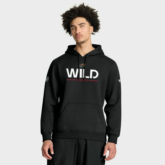Men's Fanatics Black Minnesota Wild Authentic Pro Primary Hoodie