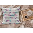 thumbnail image 2 of Geometric Fluffy Throw Pillow Cushion Cover, Chevron Ikat in Pastel Soft Toned Zigzags Crossed Triangles Design, Decorative Square Accent Pillow Case, 36" x 36", Multicolor, by Ambesonne, 2 of 5