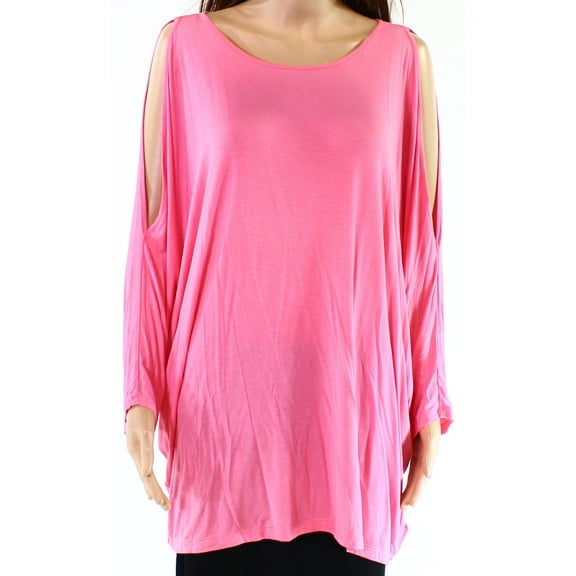 Women's Plus Size Cutout Shoulder Knit Jersey Top-PR-1X