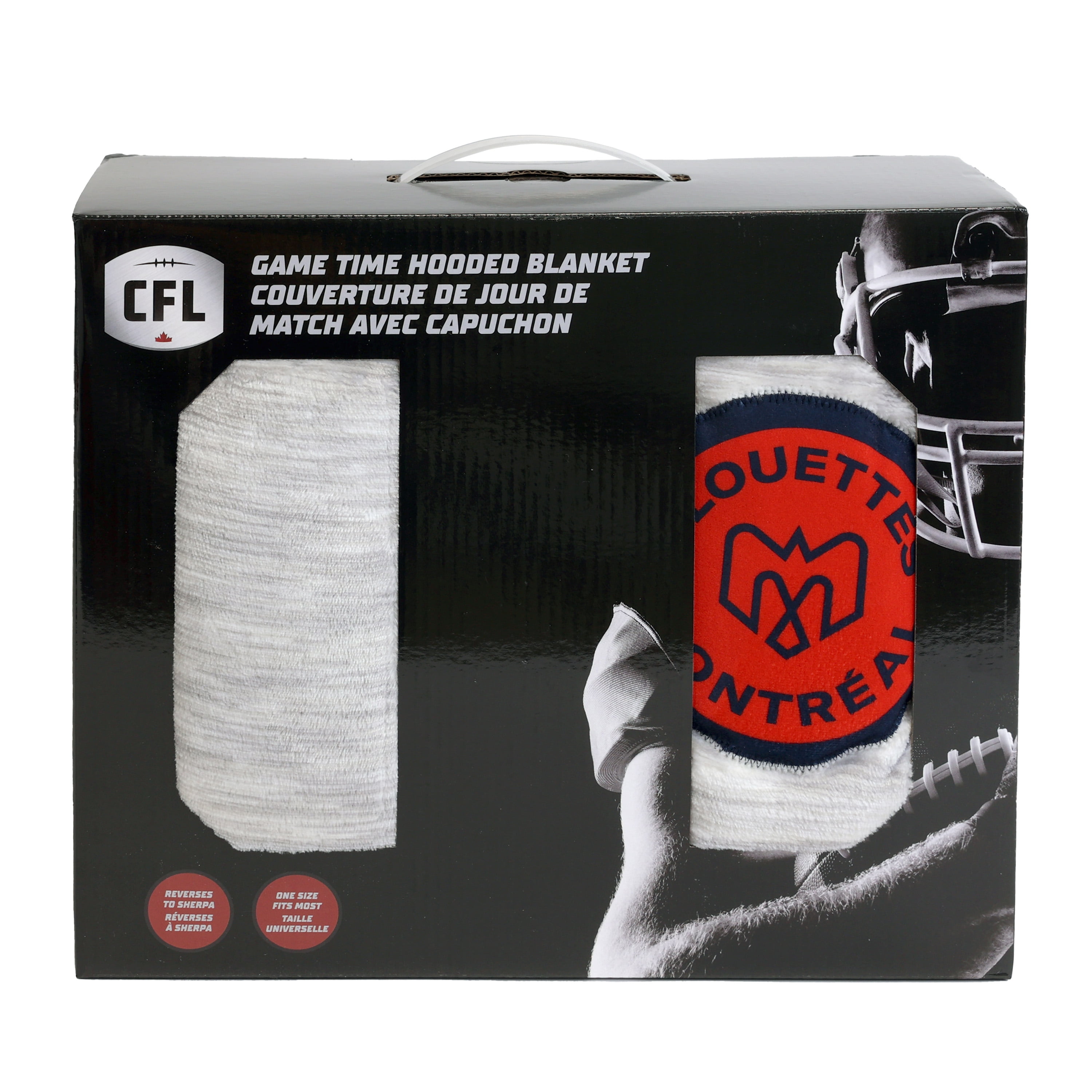Couverture à capuche portable des Alouettes de Montréal de la LCF