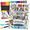 thumbnail image 1 of Set de libros para colorear RYVE Adult Relaxation con rotulador para mujer, 1 of 9