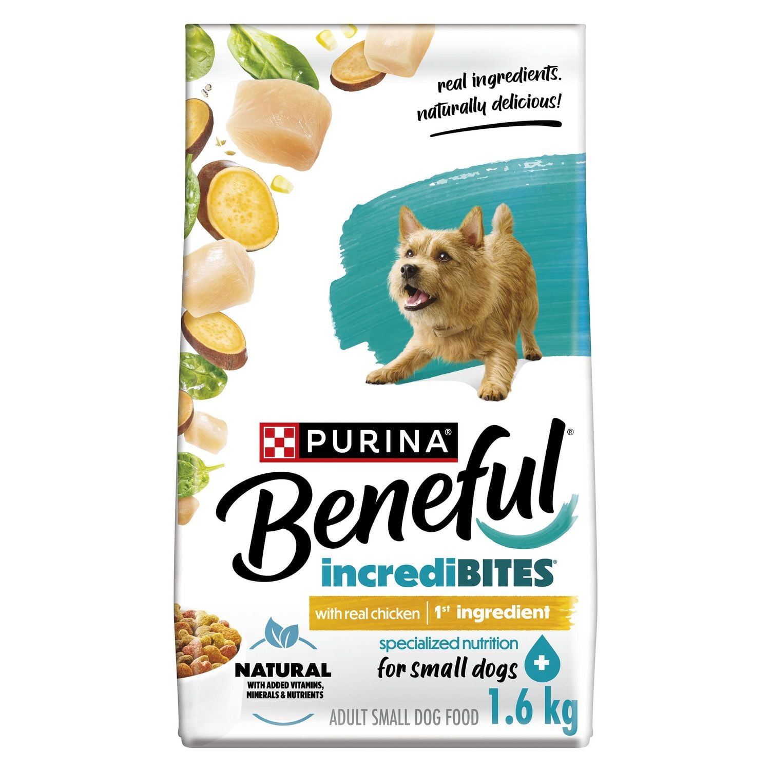 Beneful IncrediBites for Small Dogs with Real Chicken, Dry Dog Food, 1.6-7 kg