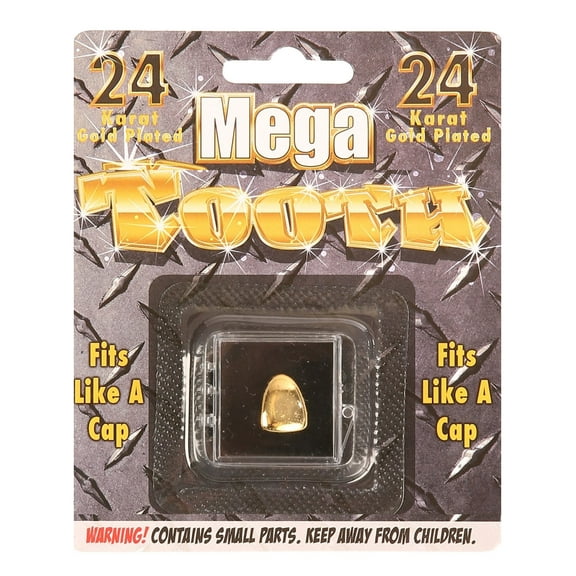 14k Gold Plated Single Cap Grillz One Canine Tooth Plain Grill Top Canine Teeth Hip Hop Grills
